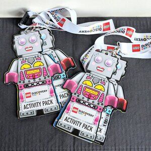 2 LEGOLAND Discovery Center Robot Activity Pack with Lanyard